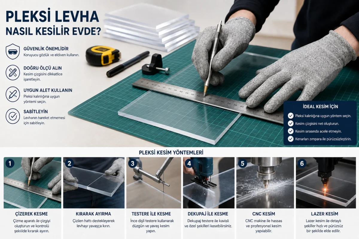Pleksi Fabrikası | Pleksi Levha Nasıl Kesilir Evde? Güvenli ve Pratik Kesim Yöntemleri- 11/08/2026 Pleksi Fabrikası | Pleksi Levha Nasıl Kesilir Evde? Güvenli ve Pratik Kesim Yöntemleri- 11/08/2026