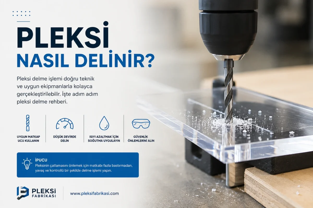 Pleksi Fabrikası | Pleksi Nasıl Delinir? Çatlama ve Kırılmayı Önleyen Doğru Delme Rehberi- 18/08/2026 Pleksi Fabrikası | Pleksi Nasıl Delinir? Çatlama ve Kırılmayı Önleyen Doğru Delme Rehberi- 18/08/2026