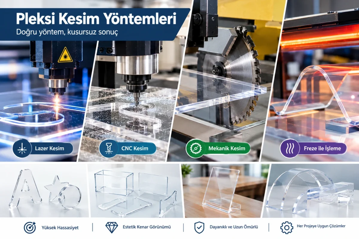 Pleksi Fabrikası | Pleksi Kesim Yöntemleri: Lazer, CNC ve Mekanik Kesim Rehberi- 09/10/2026